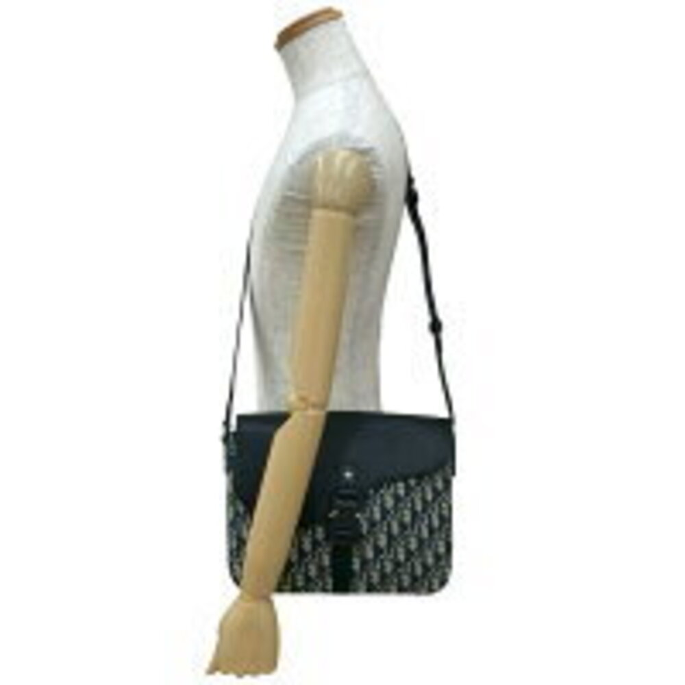 Christian Dior Saddle Messenger Bag Oblique Canvas Leather Black - Picture 2 of 8